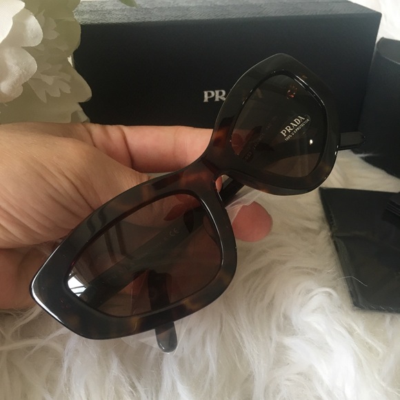 prada havana cat eye sunglasses